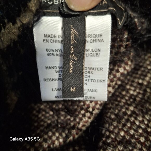 BCBGMAXAZRIA Womens Aztec Pattern Open Front Cardigan Sweater M Oversized Artsy - Picture 7 of 9